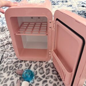 Mollie Pink Skincare Mini Fridge with Charger